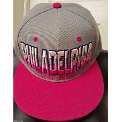 NWOT Premium Headwear s Pink/Gray Philadelphia Pennsylvania Hat Size OSFA  eb-92516965
